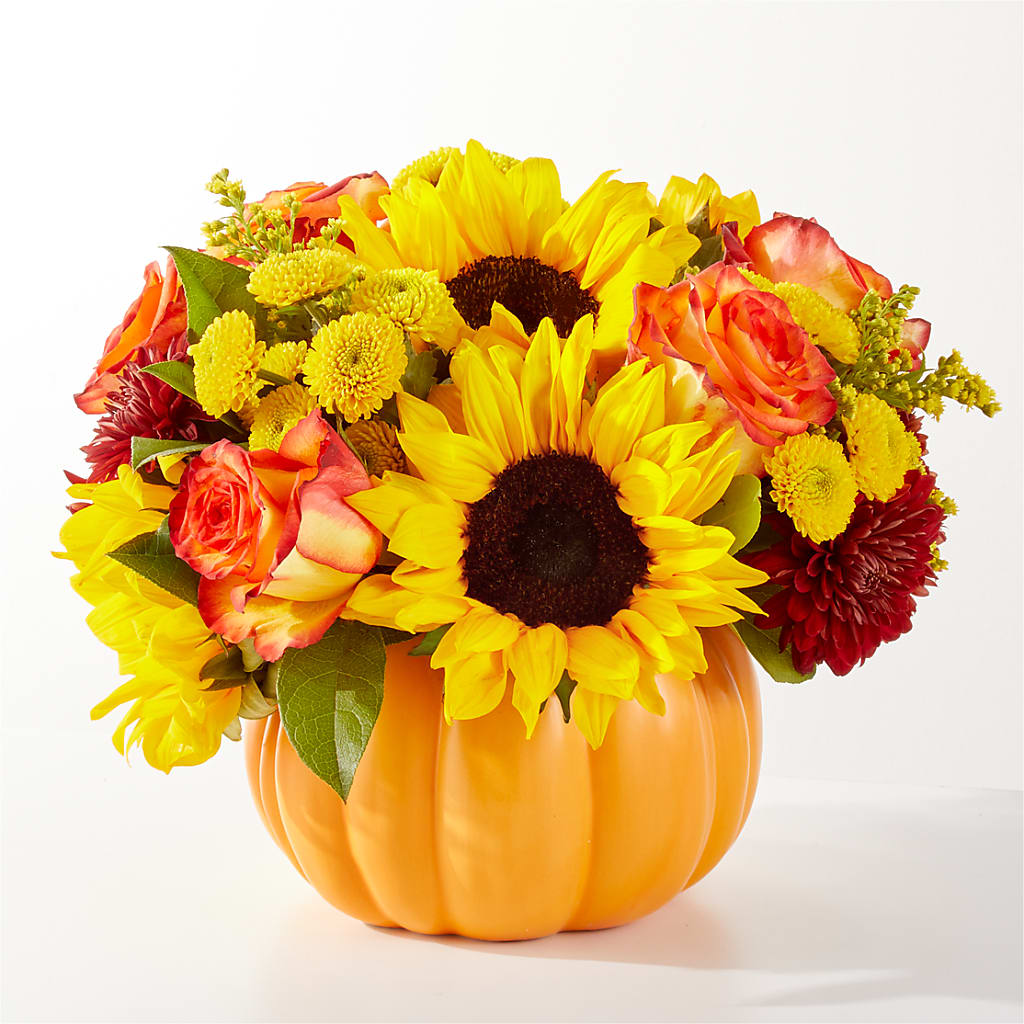 Golden Gourd Pumpkin Bouquet – The Rusty Willow, Grove OK