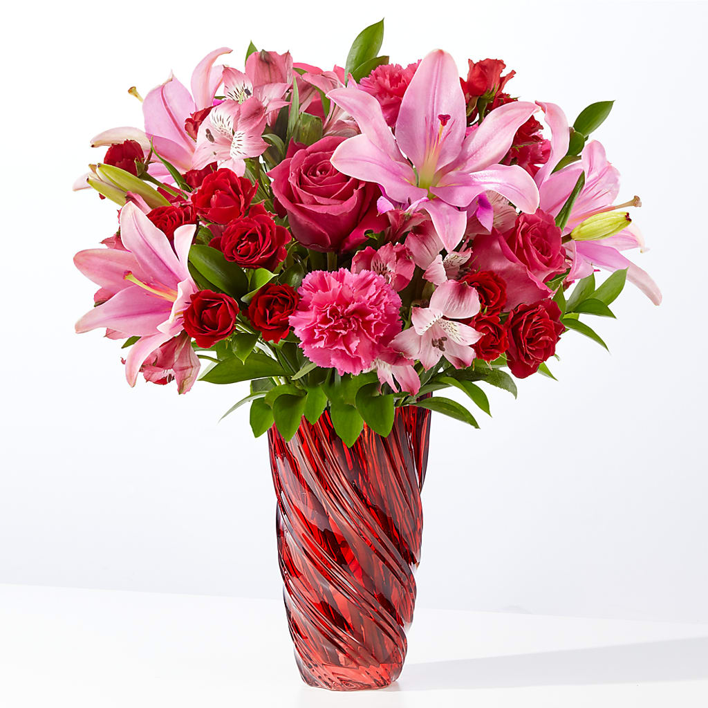 In Love Bouquet with Luxe Swirl Vase – The Rusty Willow, Grove OK
