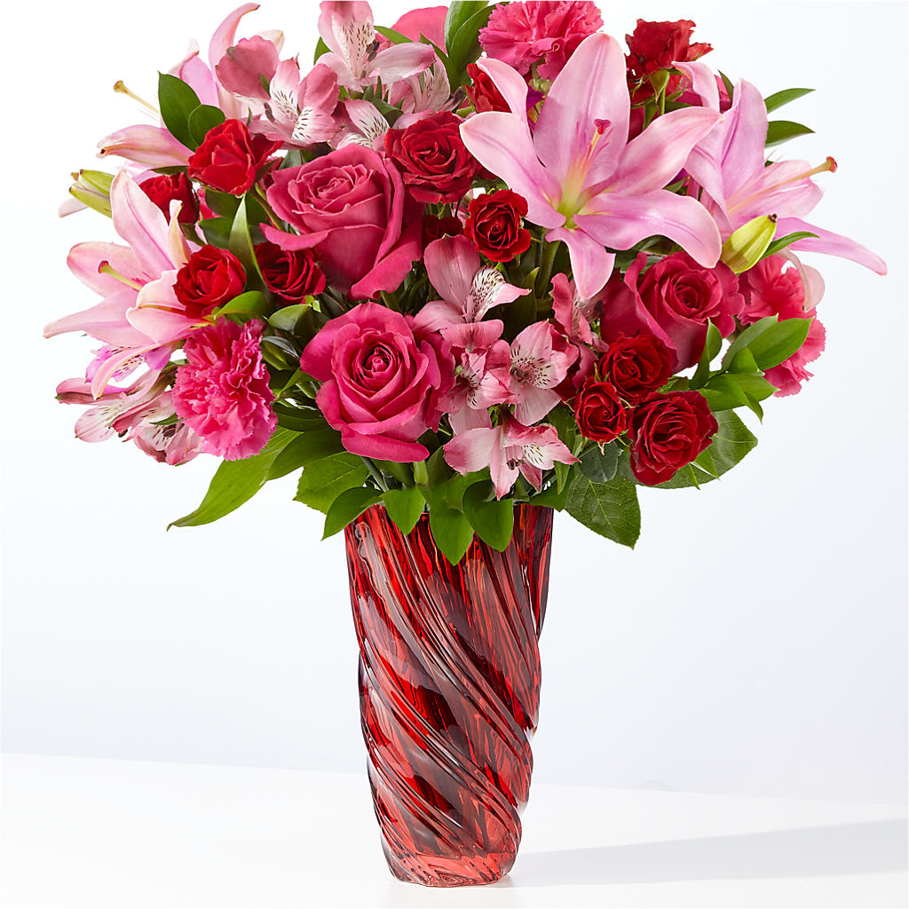 In Love Bouquet with Luxe Swirl Vase – The Rusty Willow, Grove OK