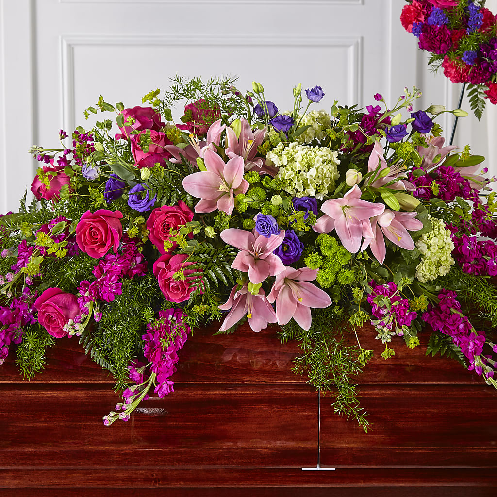 Radiant Tribute Casket Spray – The Rusty Willow, Grove OK