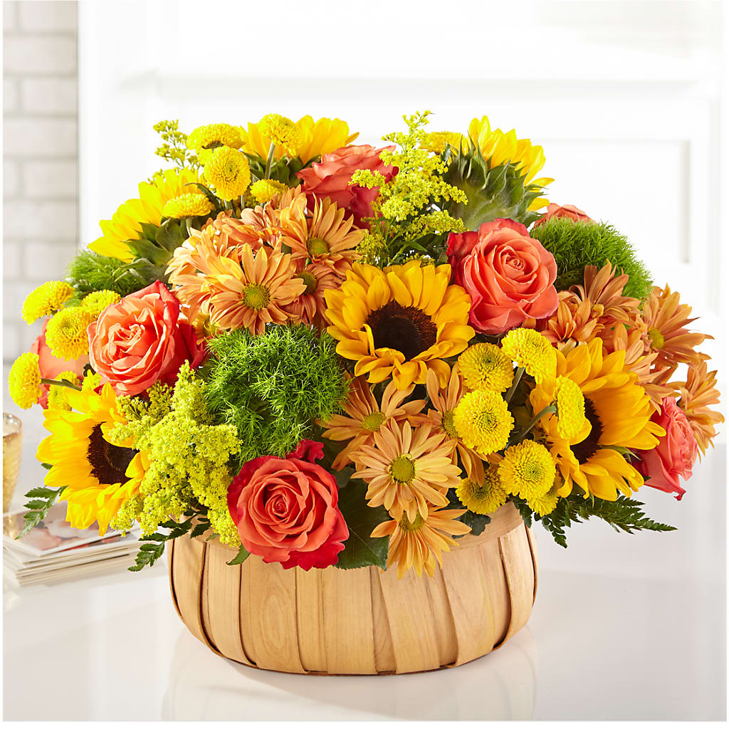 Harvest Sunflower Basket – The Rusty Willow, Grove OK