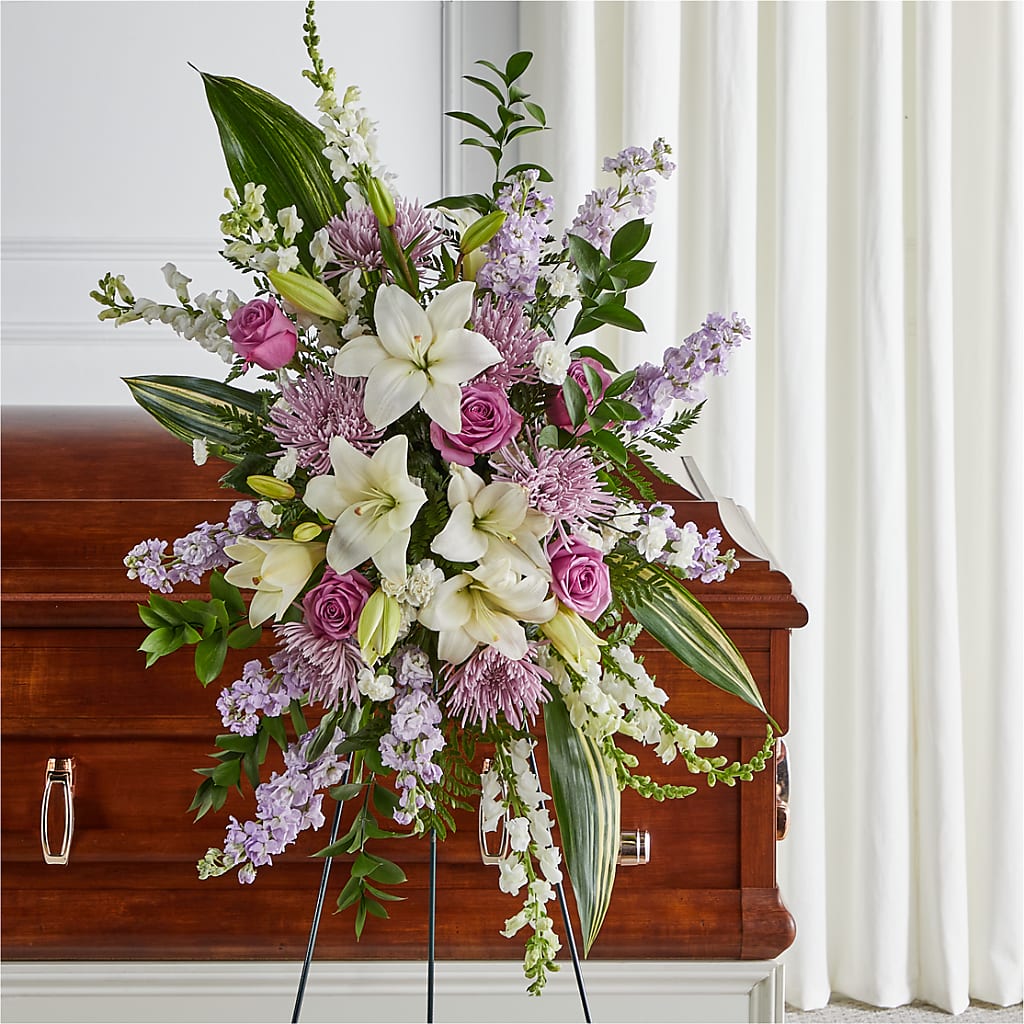 Grateful Hearts Standing Spray – The Rusty Willow, Grove OK