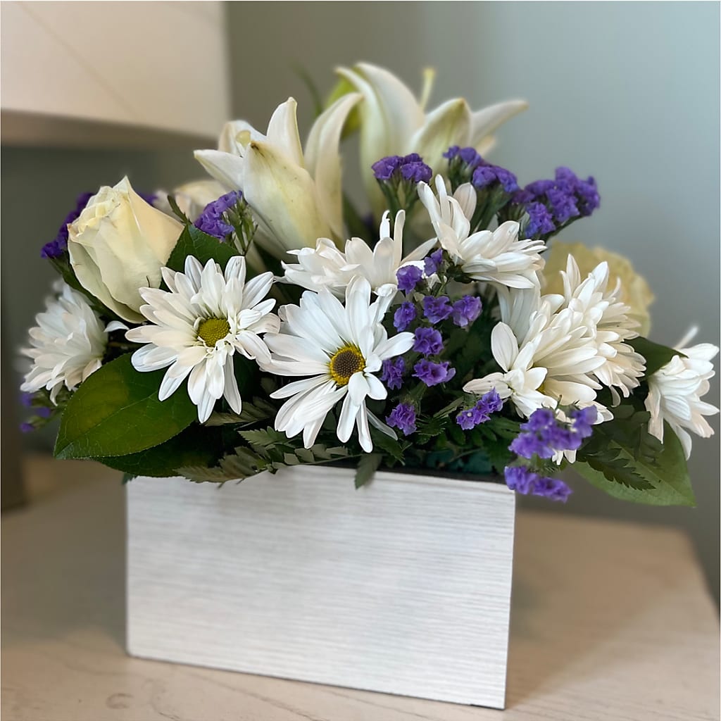Beyond Blue Box Bouquet –  The Rusty Willow, Grove OK