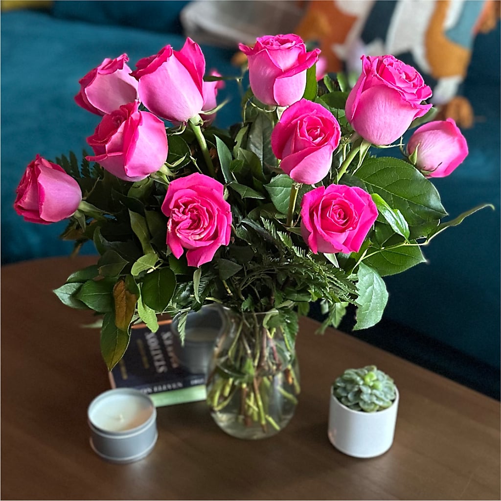 Long Stem Pink Rose Bouquet –  The Rusty Willow, Grove OK
