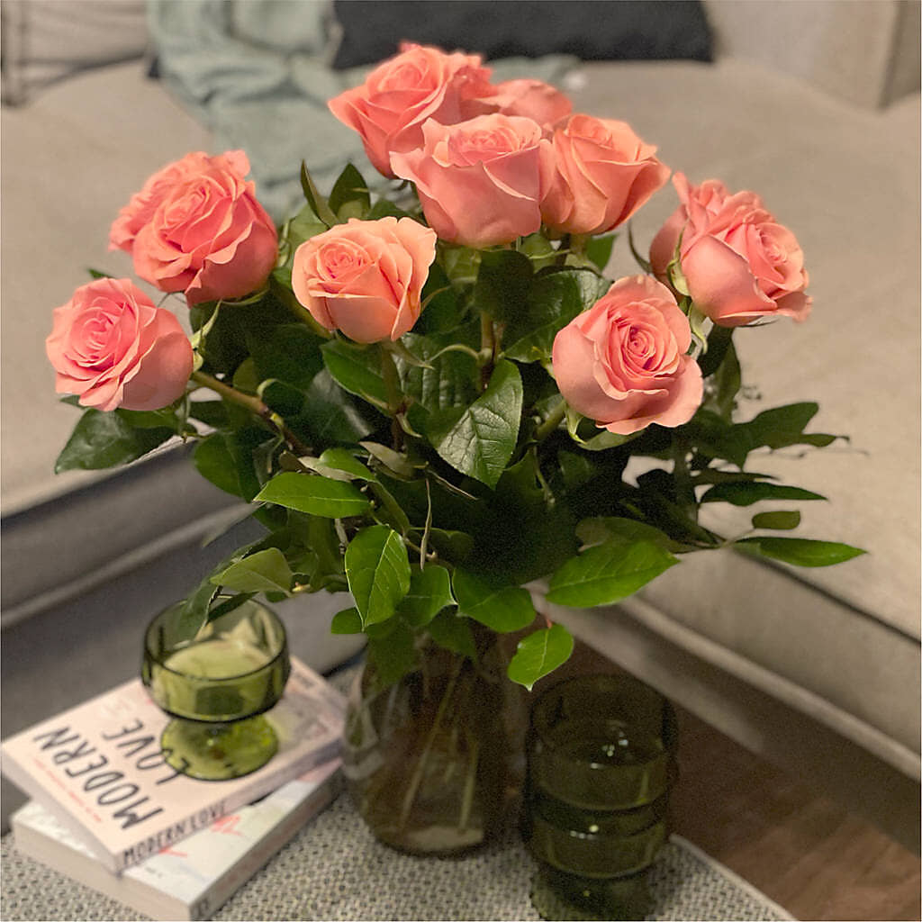 Long Stem Pink Rose Bouquet –  The Rusty Willow, Grove OK