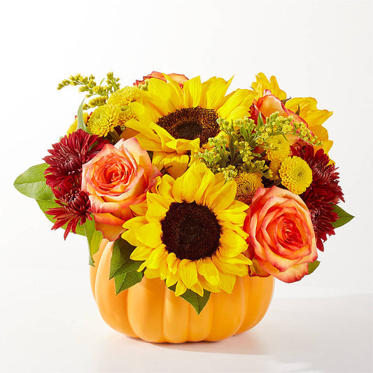Golden Gourd Pumpkin Bouquet –  The Rusty Willow, Grove OK