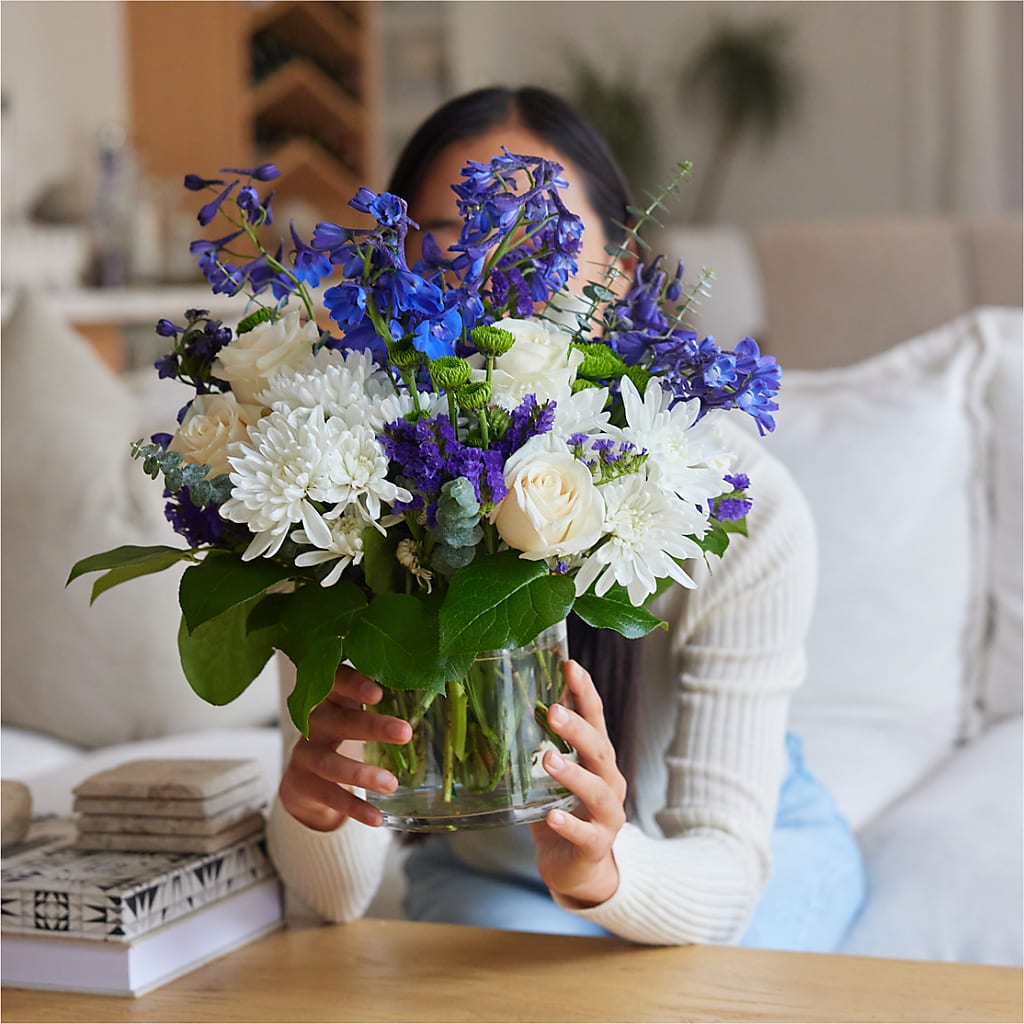 Cerulean Waves Bouquet –  The Rusty Willow, Grove OK