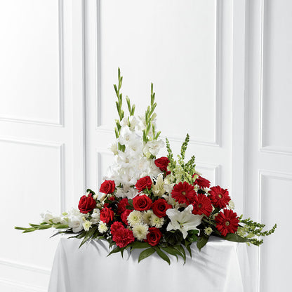 Crimson & White Arrangement –  The Rusty Willow, Grove OK