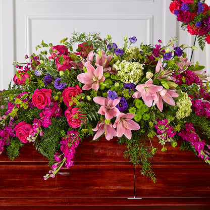 Radiant Tribute Casket Spray –  The Rusty Willow, Grove OK