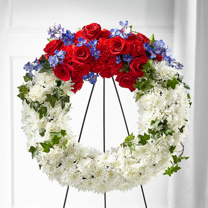 Patriotic Passion Wreath –  The Rusty Willow, Grove OK