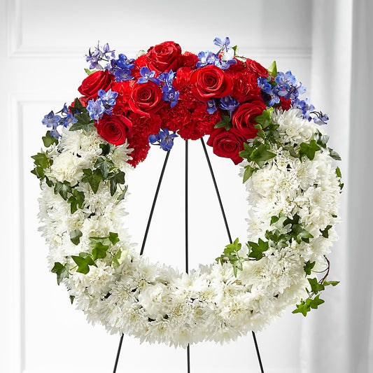 Patriotic Passion Wreath –  The Rusty Willow, Grove OK
