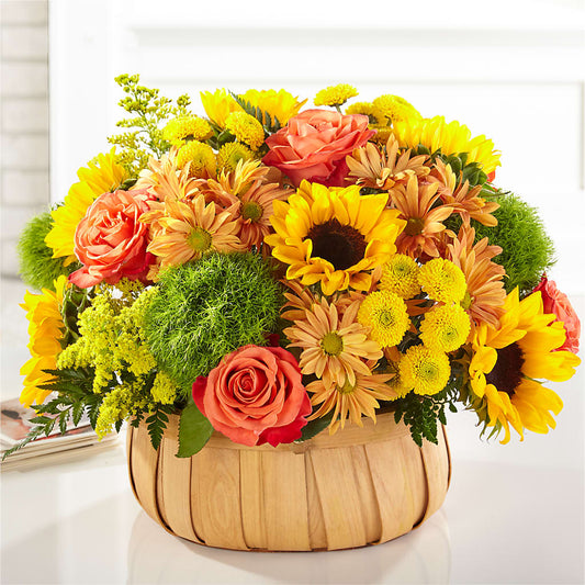Harvest Sunflower Basket – THE RUSTY WILLOW, Grove OK