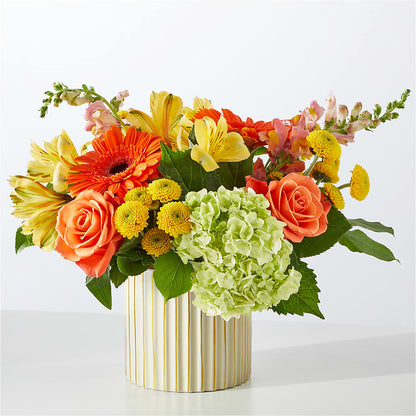 Autumn Sunshine Bouquet with Ivory Vase –  The Rusty Willow, Grove OK