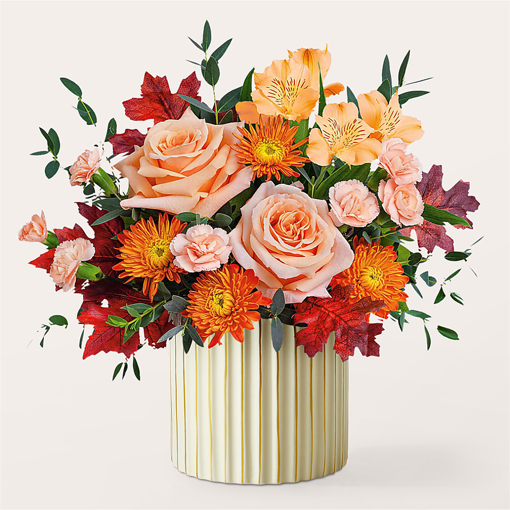 Spiced Latte Bouquet with Ivory Vase –  The Rusty Willow, Grove OK