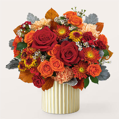 Merlot Bouquet with Ivory Vase –  The Rusty Willow, Grove OK