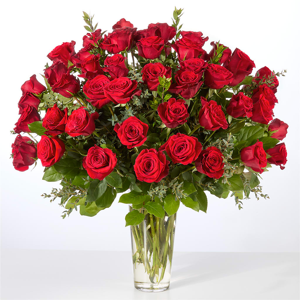 Forever Yours Fifty Stem Red Rose Bouquet –  The Rusty Willow, Grove OK